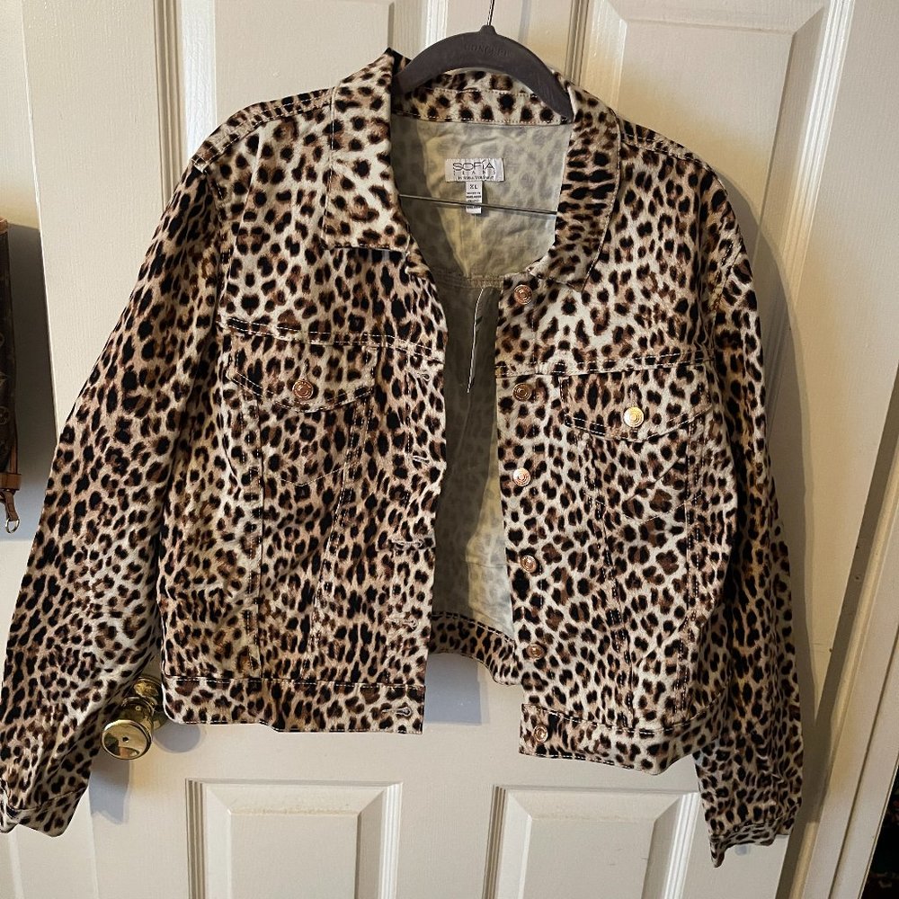 Leopard Denim Jacket